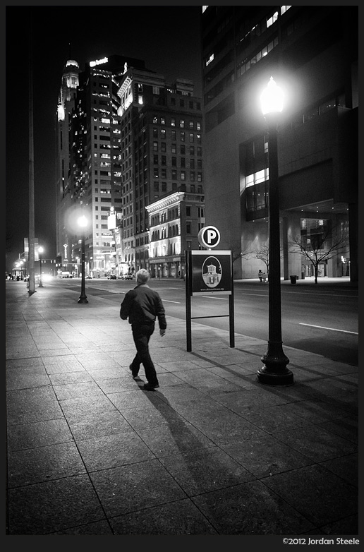 Night Street Photography - Admiring Light