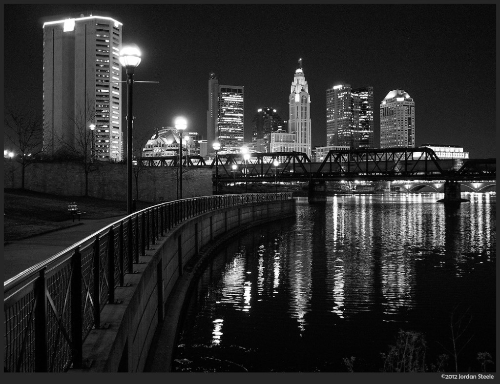 Columbus at Night - Olympus OM-D E-M5 with Sigma 19mm f/2.8 EX DN @ f/2.8