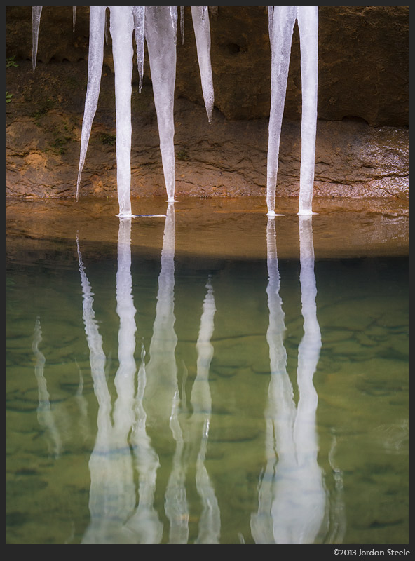Wading Icicles - Olympus OM-D E-M5 with Panasonic 35-100mm f/2.8 OIS