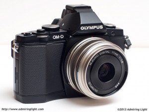 The 17mm mounted on the Olympus OM-D E-M5