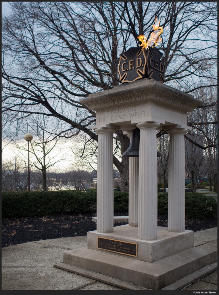 Firefighter Memorial, Columbus, OH - Olympus 17mm f/1.8 @ f/1.8