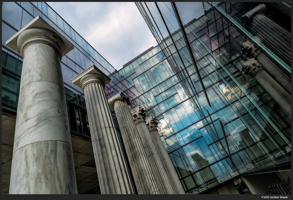 Mirrored Columns - Fujifilm X-E1 with Fujinon 14mm f/2.8