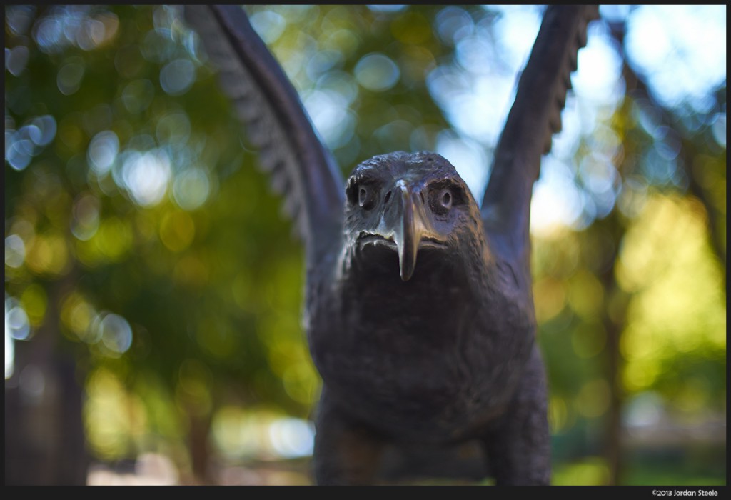 Eagle Statue - Fujifilm X-E1 with Minolta Rokkor 50mm f/1.4 and Lens Turbo @ 35mm, f/1.0