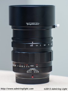 Voigländer Nokton 42.5mm f/0.95 with Hood