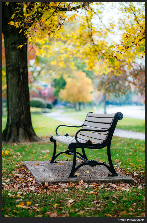 Bench - Fujifilm X-E1 with Canon FD 85mm f/1.8 + Speed Booster @ 60mm, f/1.2