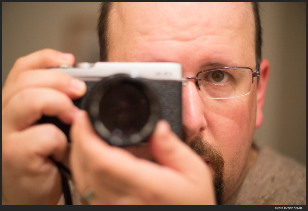 Self Portrait - Fujifilm X-E1 with Canon FD 85mm f/1.8 + Speed Booster @ 60mm, f/1.2