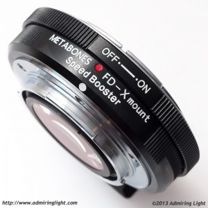 The Metabones FD to Fuji X Speed Booster