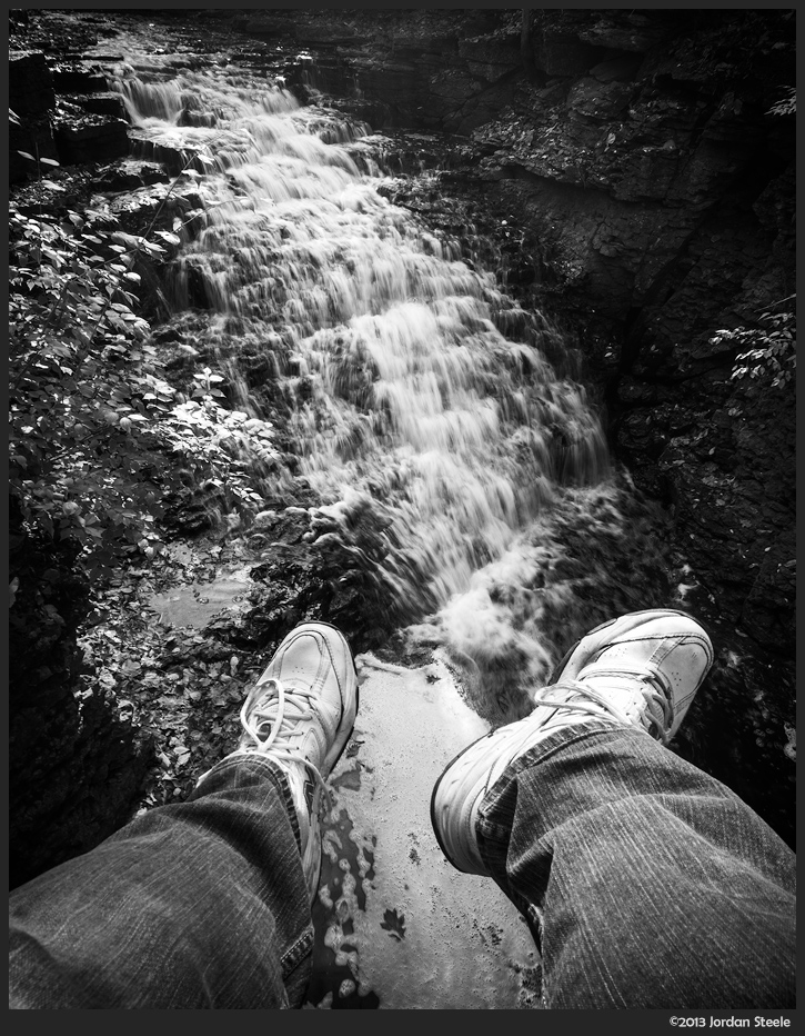 Legs over the Waterfall - Olympus OM-D E-M1 with Olympus 9-18mm f/4-5.6