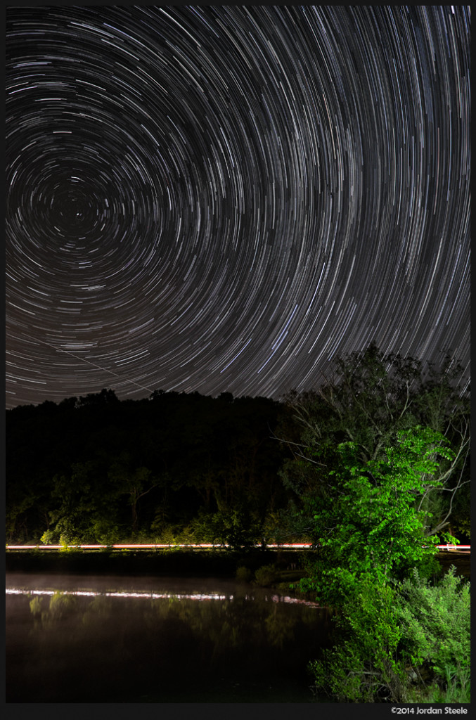 Star Trails, Lake Logan, Ohio - Fujifilm X-T1 with Fujinon XF 14mm f/2.8R @ ISO 800, f/2.8, 47.5 minutes (95 exposures at 30s)