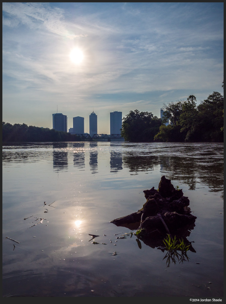 Stump at Sunrise - Olympus OM-D E-M5 with Panasonic Leica 15mm f/1.7 @  f/5.6