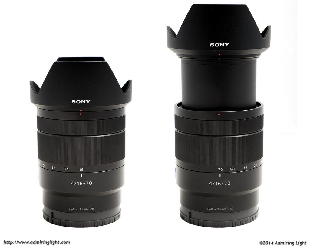 The Zeiss 16-70mm at 16mm (left) and 70mm (right)