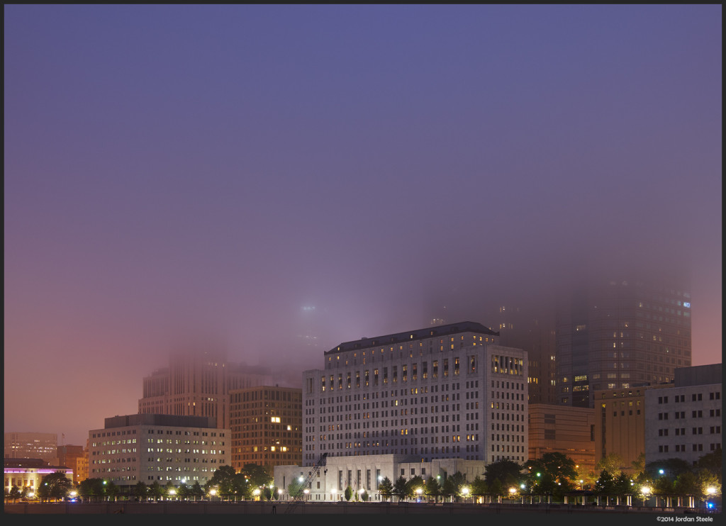 Columbus in the Fog - Fujifilm X-T1 with Fujinon XF 18-135mm f/3.5-5.6 @ 