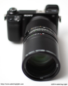 Ibelux 40mm f/0.85 - This shot of the lens was taken at 39mm and f/0.9 with the Canon FL 55mm f/1.2 with a Metabones Speed Booster