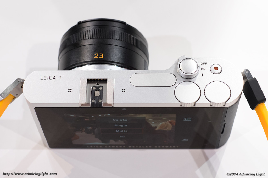 The minimal controls of the Leica T - Two dials, a power switch and a move record button