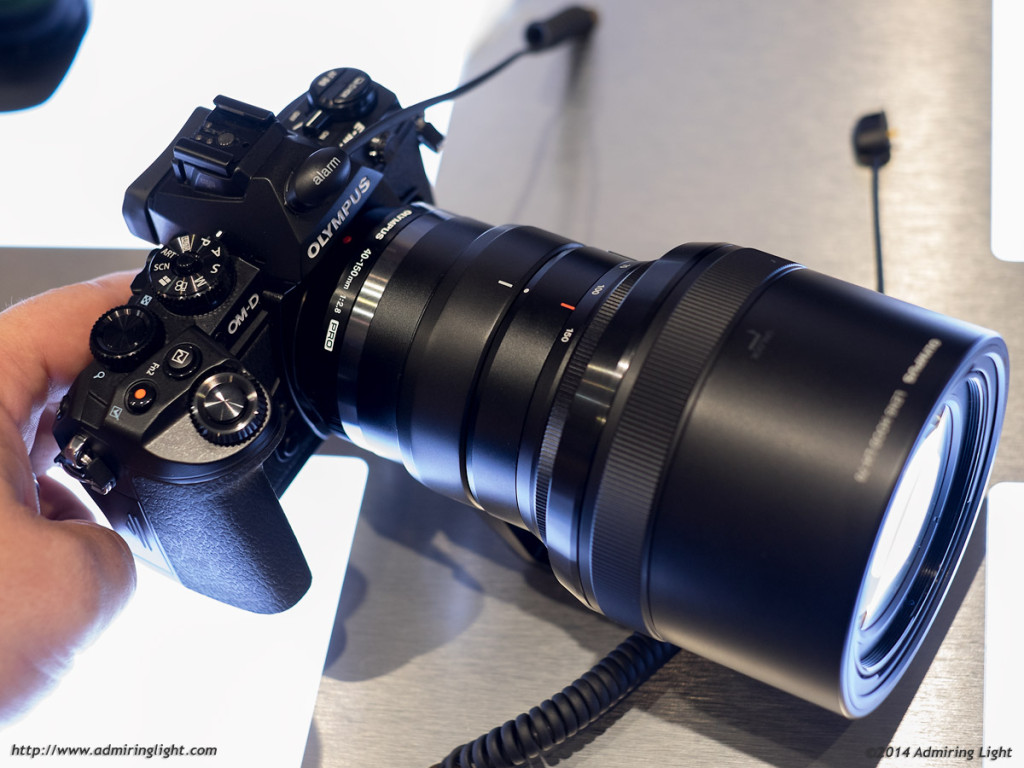 The Olympus 40-150mm f/2.8 with hood retracted