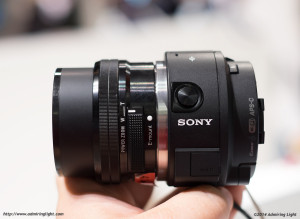 Sony QX1 without smartphone clip, with 16-50mm PZ