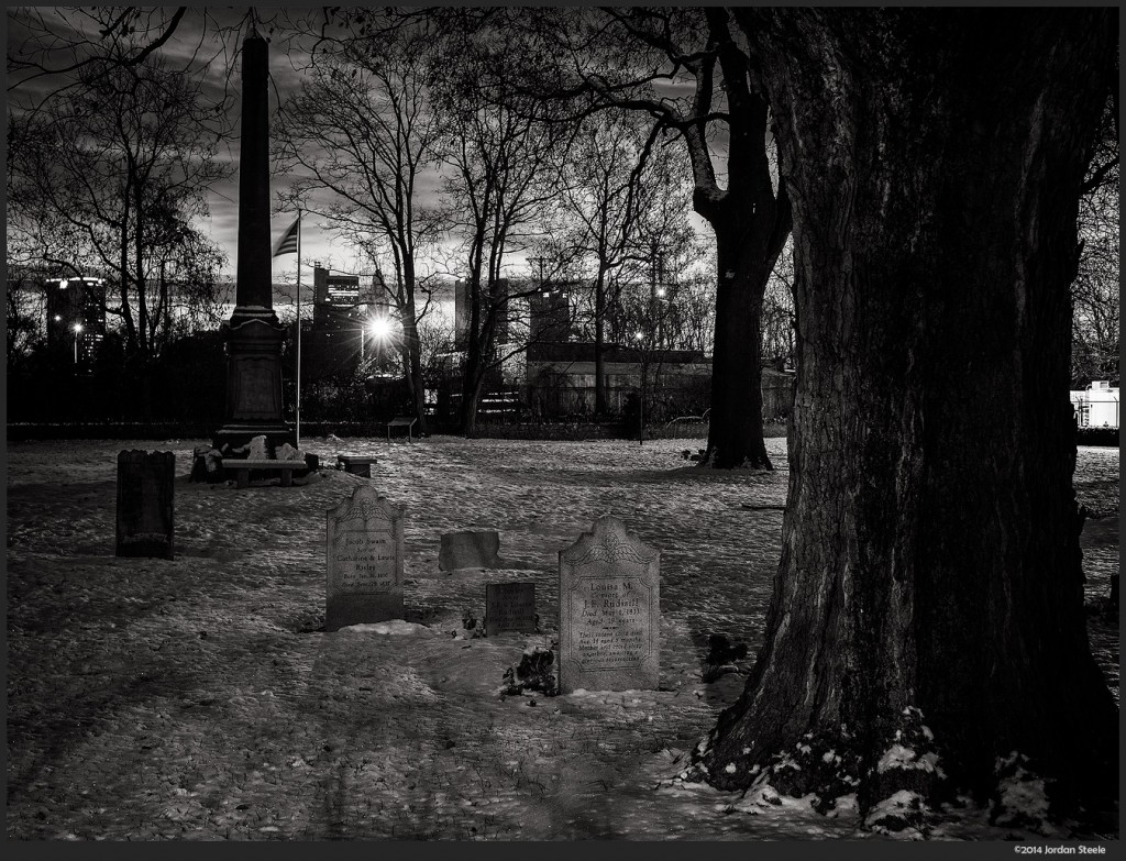 Snowy Graveyard - Panasonic LX100 @ 20.6mm, f/5.6, 2.5s, ISO 200