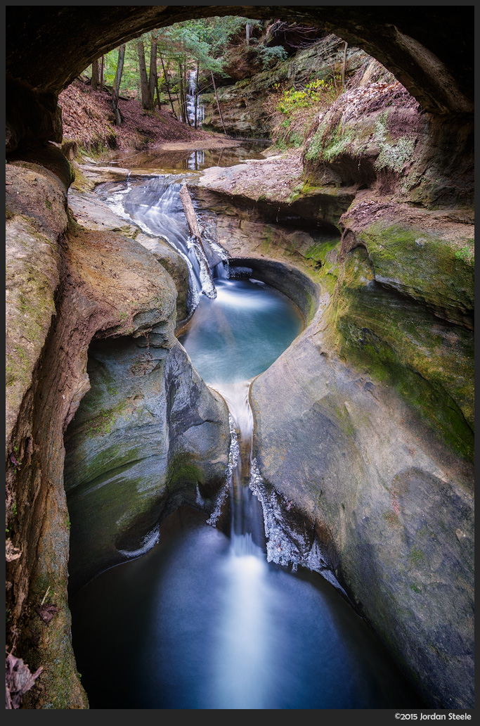 Devil's Bathtub, Hocking Hills State Park, OH - Sony a7 II with Carl Zeiss FE 16-35mm f/4 OSS @ 16mm, f/11, 15s, ISO 100