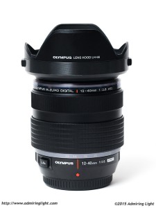 The Olympus 12-40mm f/2.8 PRO with hood