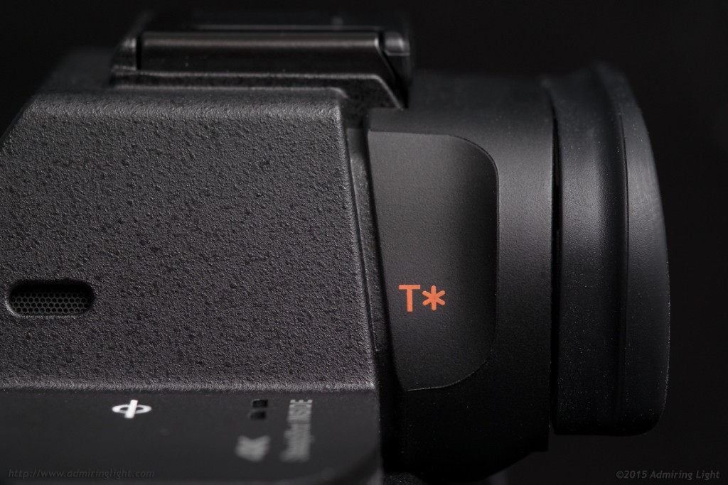 The A7R II's new EVF has an element with Zeiss T* coating