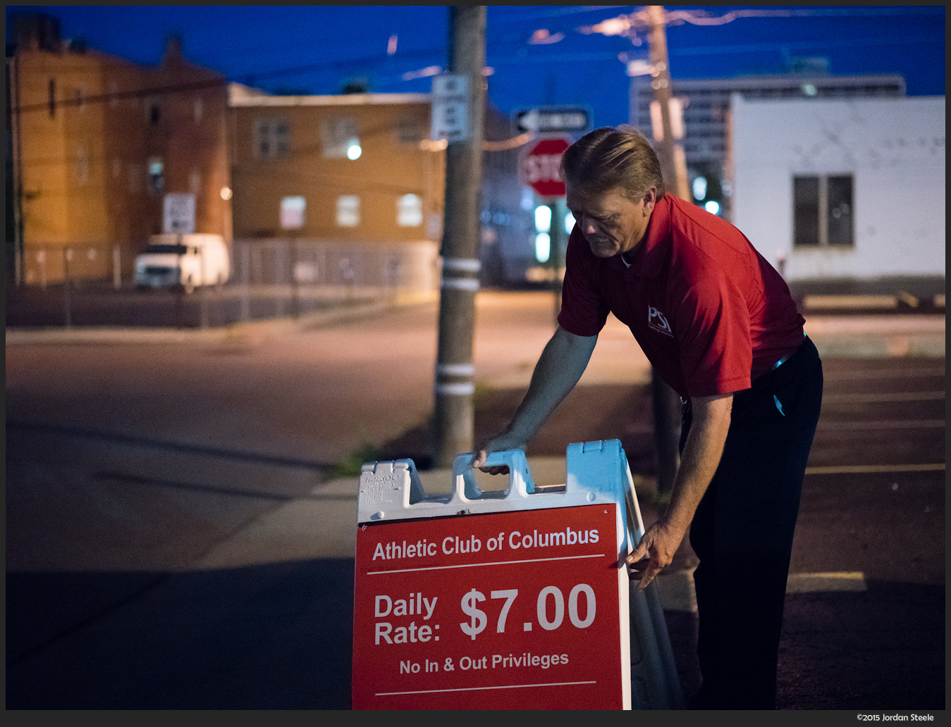 Parking Attendant - Sony A7R II with Zeiss FE 55mm f/1.8 @ f/1.8, 1/125s, ISO 12,800