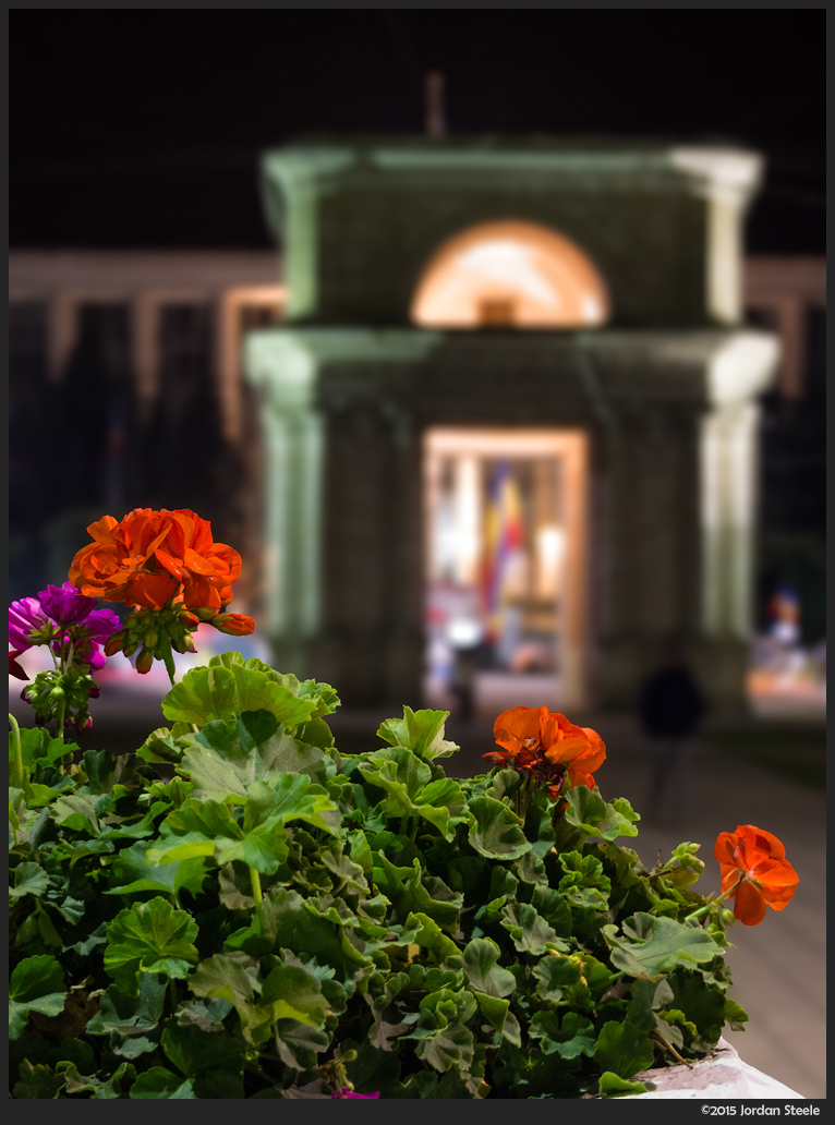 Flowers by the Arcul de Triomf, Chisinau, Moldova - Olympus OM-D E-M5 with 14-42mm @