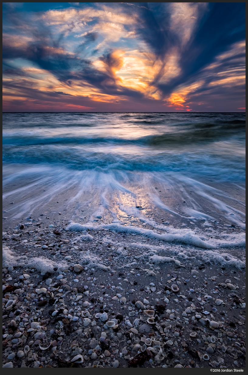 Sunset on Barefoot Beach - Fujifilm X-T1 with Fujinon XF 14mm f/2.8 @ f/16, 1 sec, ISO 200