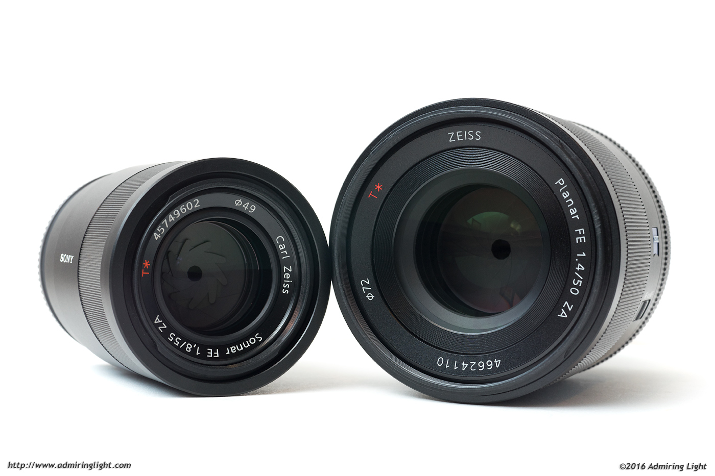 Zeiss FE 50mm f/1.4 Planar vs. Zeiss FE 55mm f/1.8 Sonnar - Admiring Light