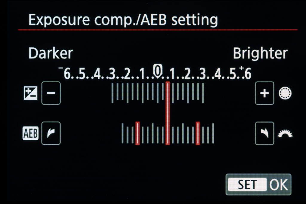 Canon EOS R6 AEB Menu