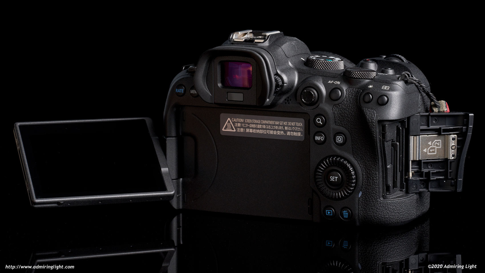 Canon EOS R6 Screen and Card Slots